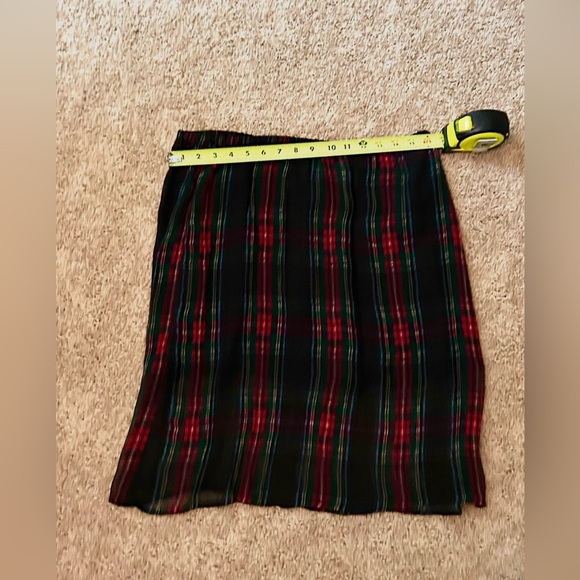 NWT J.Crew Gwen Lined Knee Length Plaid Layered Slip Skirt in Crinkle Chiffon - Picture 13 of 15